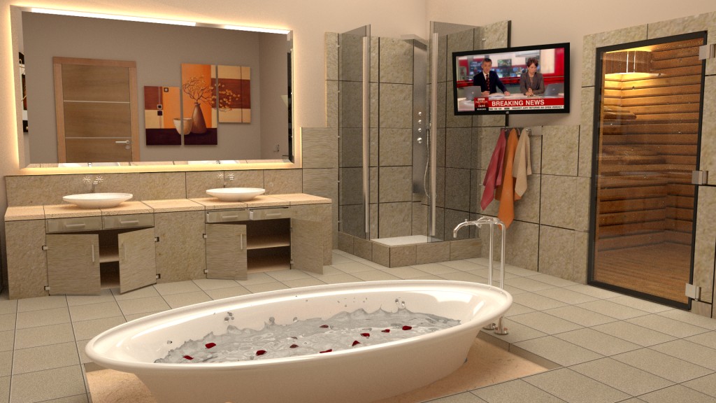Interior scene of bathroom - cycles preview image 1